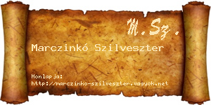 Marczinkó Szilveszter névjegykártya