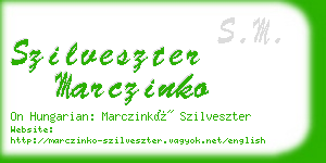 szilveszter marczinko business card